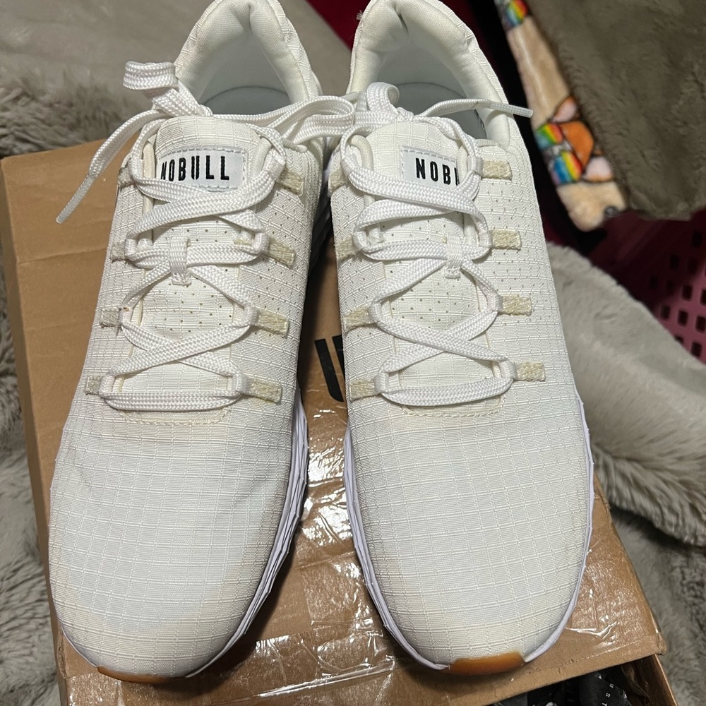 Sold Out Worn Once Nobull Ripstop Runner Womans 9.5 Men’s 8 White Gum